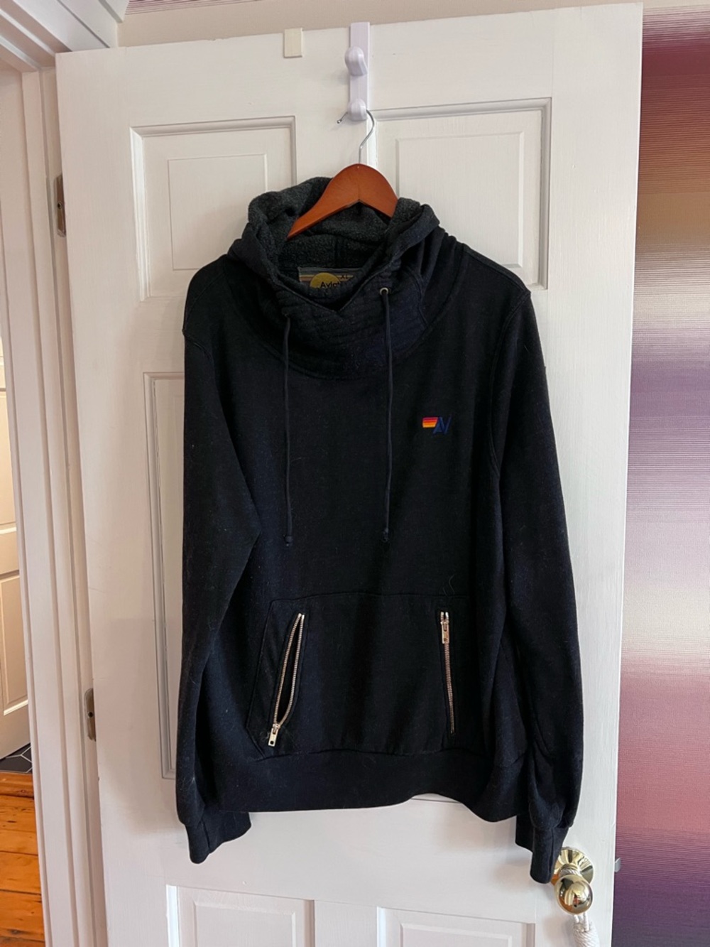 Aviator Nation Ninja Pullover Hoodie - XL Charcoal